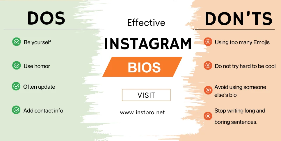 Dos and Donโts of Writing an Instagram Bio